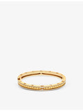 Bvlgari 18ct yellow-gold diamond bangle bracelet 15cm (British brand)