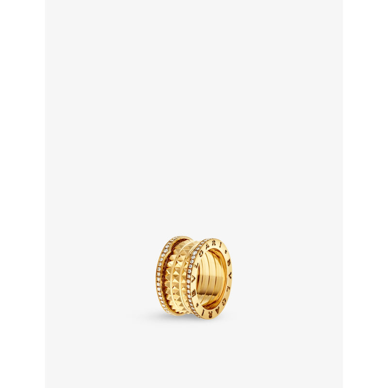 Bvlgari B.zero1 Rock ring in 18ct yellow gold with 0.51ct diamond (British brand)