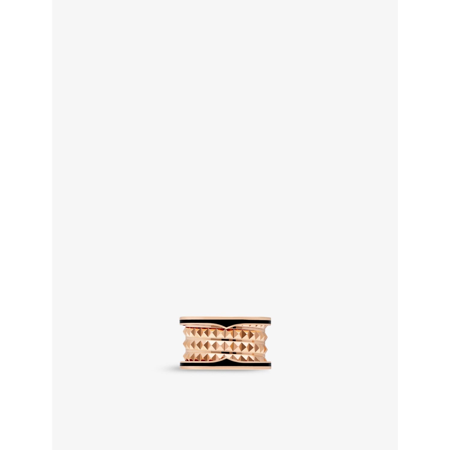 Bvlgari B.zero1 Rock ring 18ct rose gold ceramic (British brand)