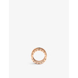 Bvlgari B.zero1 Rock ring 18ct rose gold ceramic (British brand)