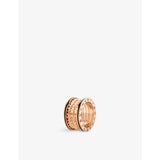 Bvlgari B.zero1 Rock ring 18ct rose gold ceramic (British brand)