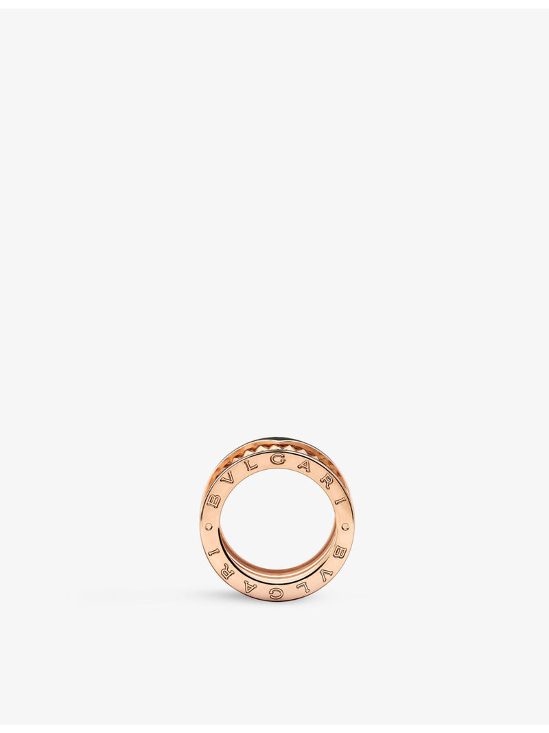 Bvlgari B.zero1 Rock ring 18ct rose gold ceramic (British brand)