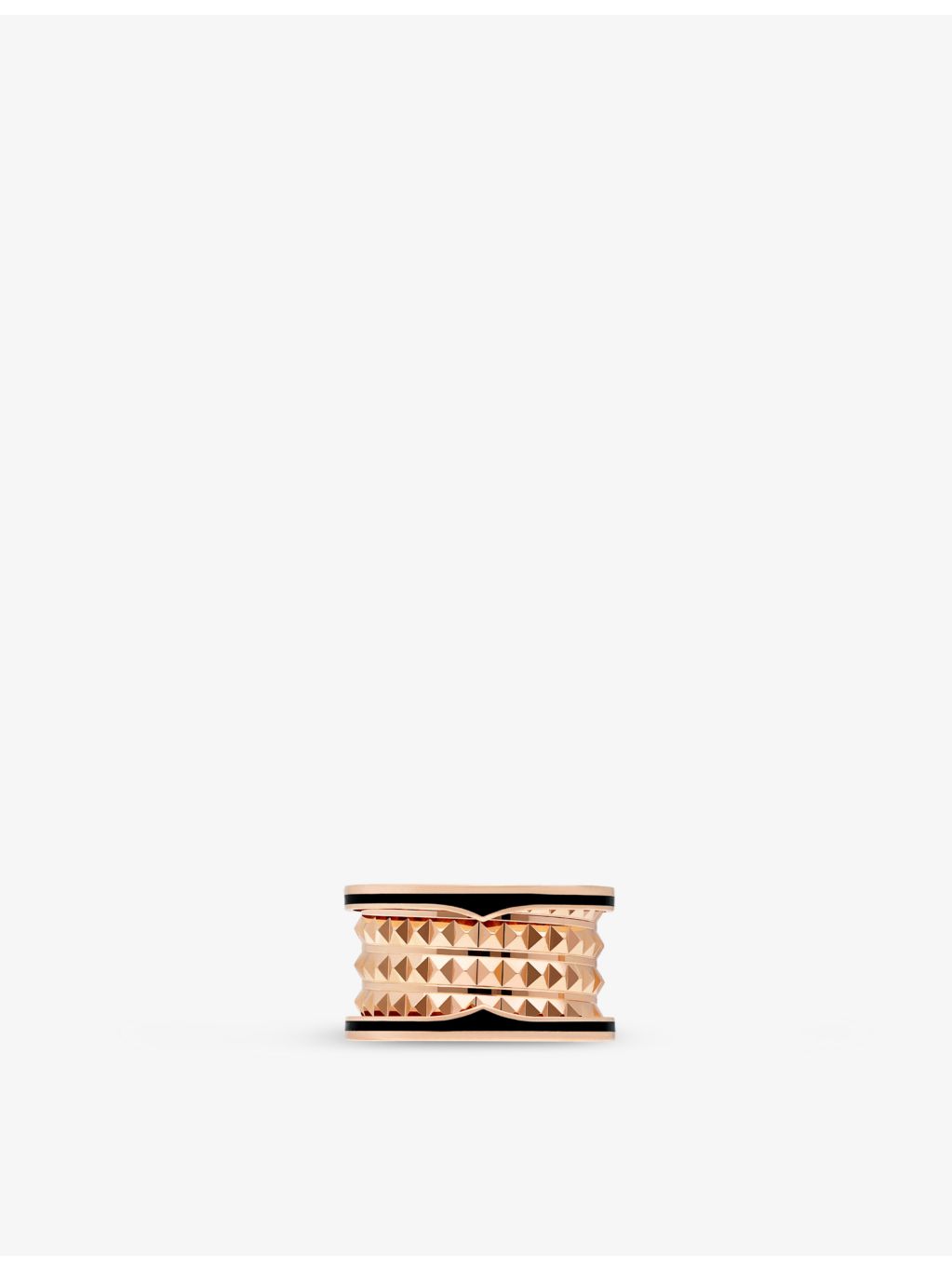 Bvlgari B.zero1 Rock ring 18ct rose gold ceramic (British brand)