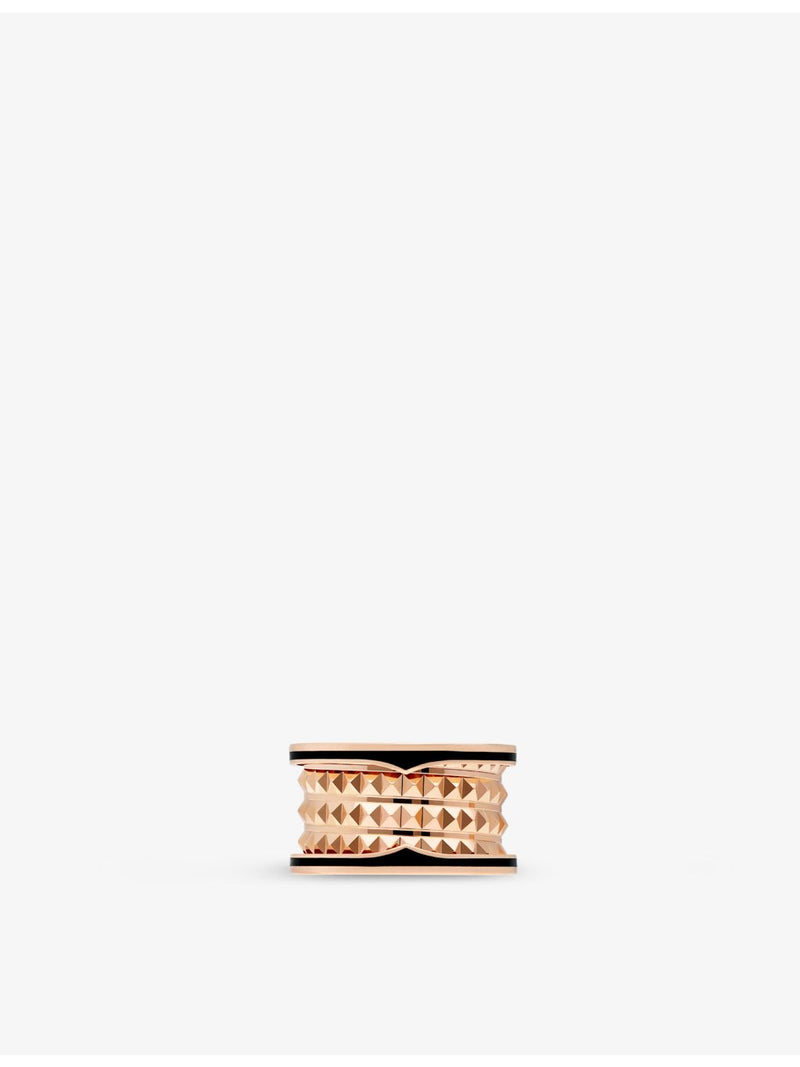 Bvlgari B.zero1 Rock ring 18ct rose gold ceramic (British brand)