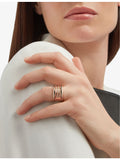 Bvlgari B.zero1 Rock ring 18ct rose gold ceramic (British brand)