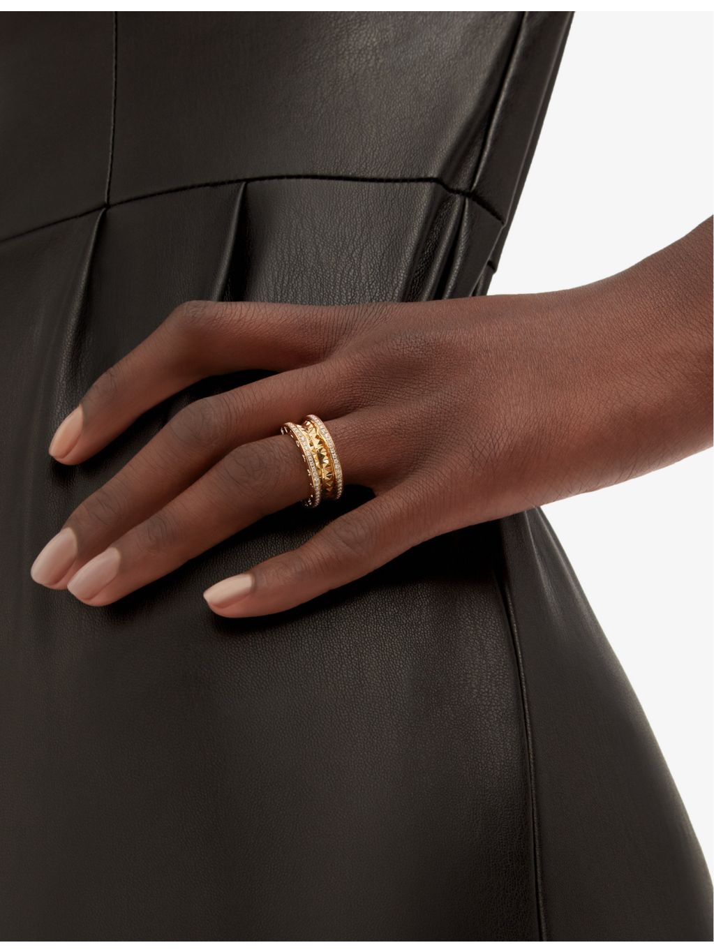 Bvlgari diamond band ring 18ct yellow gold 0.51ct (British brand)