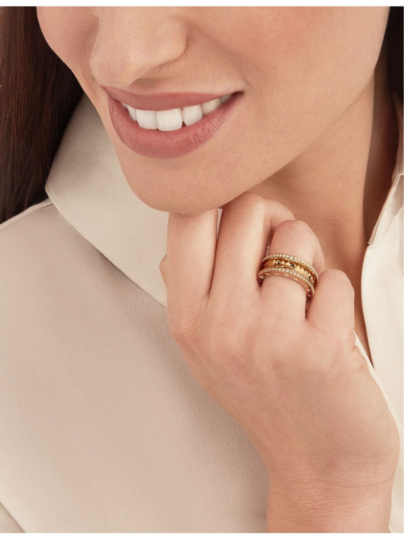Bvlgari diamond band ring 18ct yellow gold 0.51ct (British brand)