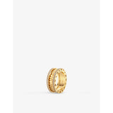 B.zero1 two-band 18ct yellow-gold and 0.51ct round-cut diamond band ring - 53mm