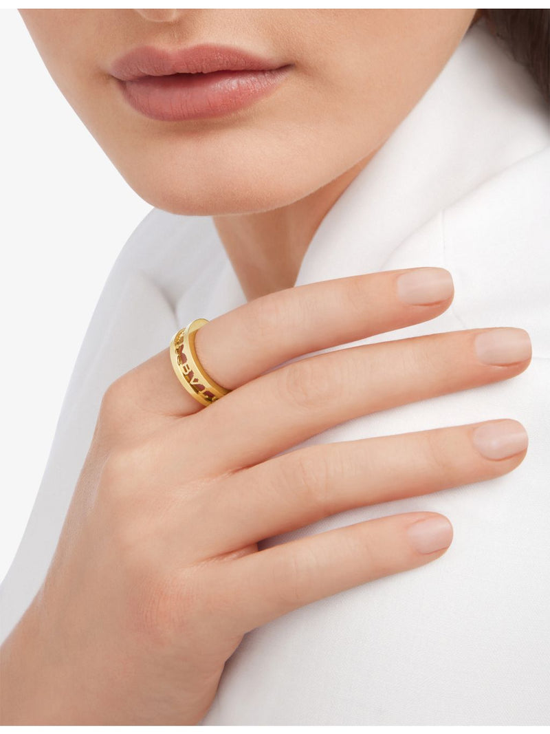 Bvlgari B.zero1 18ct yellow-gold band ring, UK version