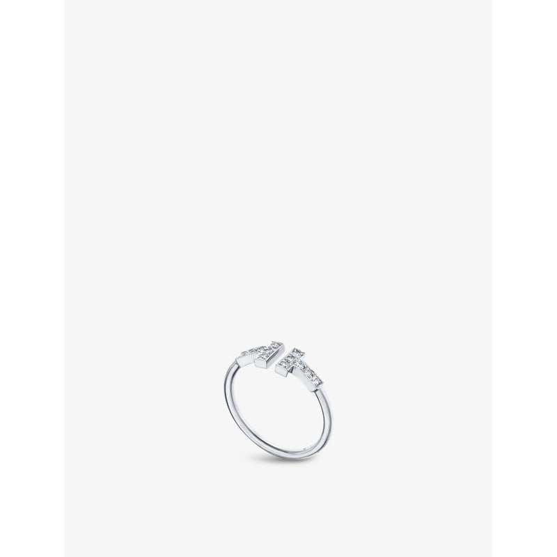 Tiffany T 18ct white-gold and 0.13ct diamond ring - 4