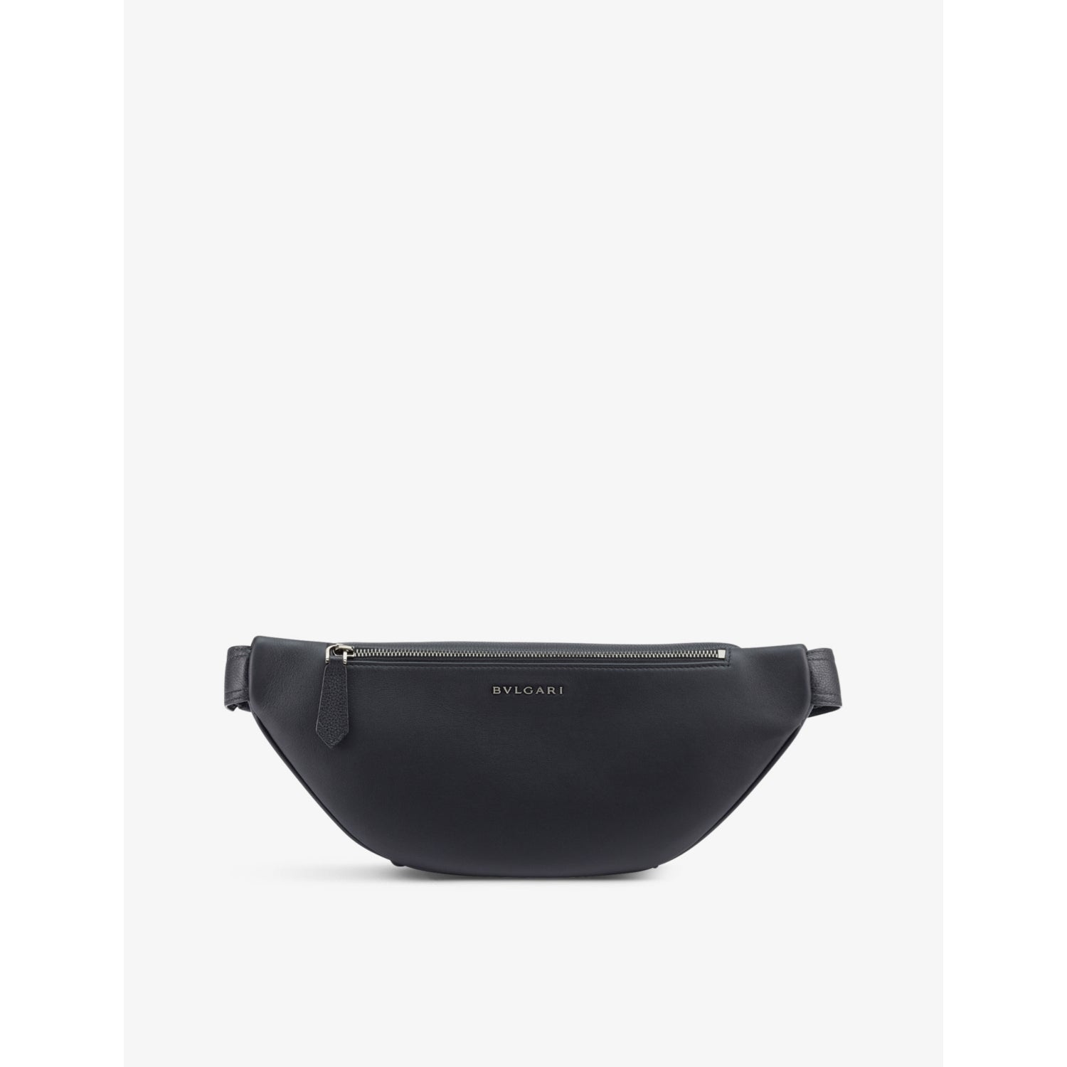 Bvlgari leather belt bag with embossed logo and adjustable strap (British brand)