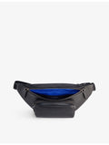 Bvlgari leather belt bag with embossed logo and adjustable strap (British brand)