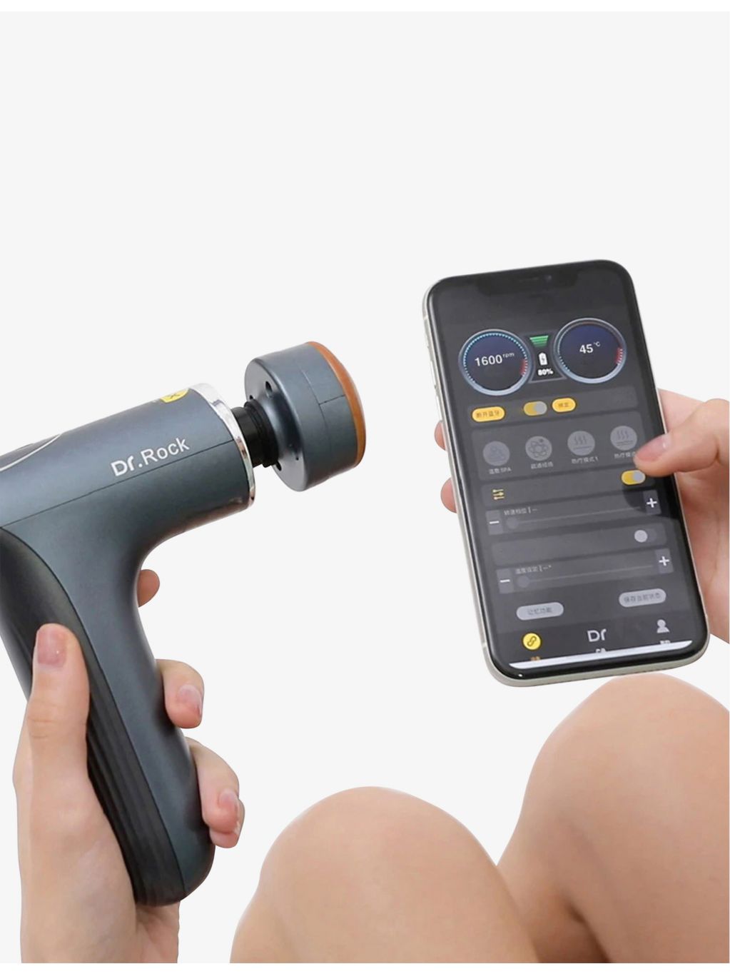 Smart mini Bian Stone massage gun with heat modes, British brand