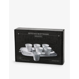 Seletti porcelain coffee cup set of six with tray (British brand)