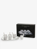 Seletti porcelain coffee cup set of six with tray (British brand)