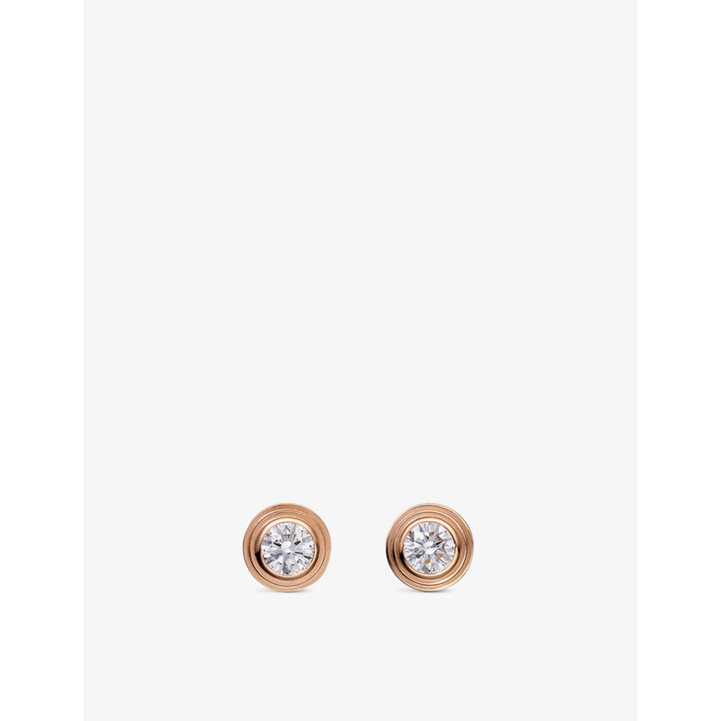 Cartier d'Amour extra small rose-gold diamond stud earrings 0.04ct - British product