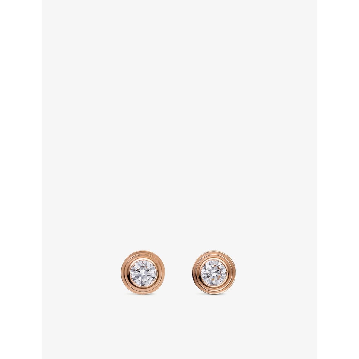 Cartier d'Amour extra small rose-gold diamond stud earrings 0.04ct - British product