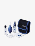 Lens cleaning kit with blower brush, cloth and wipes, UK version