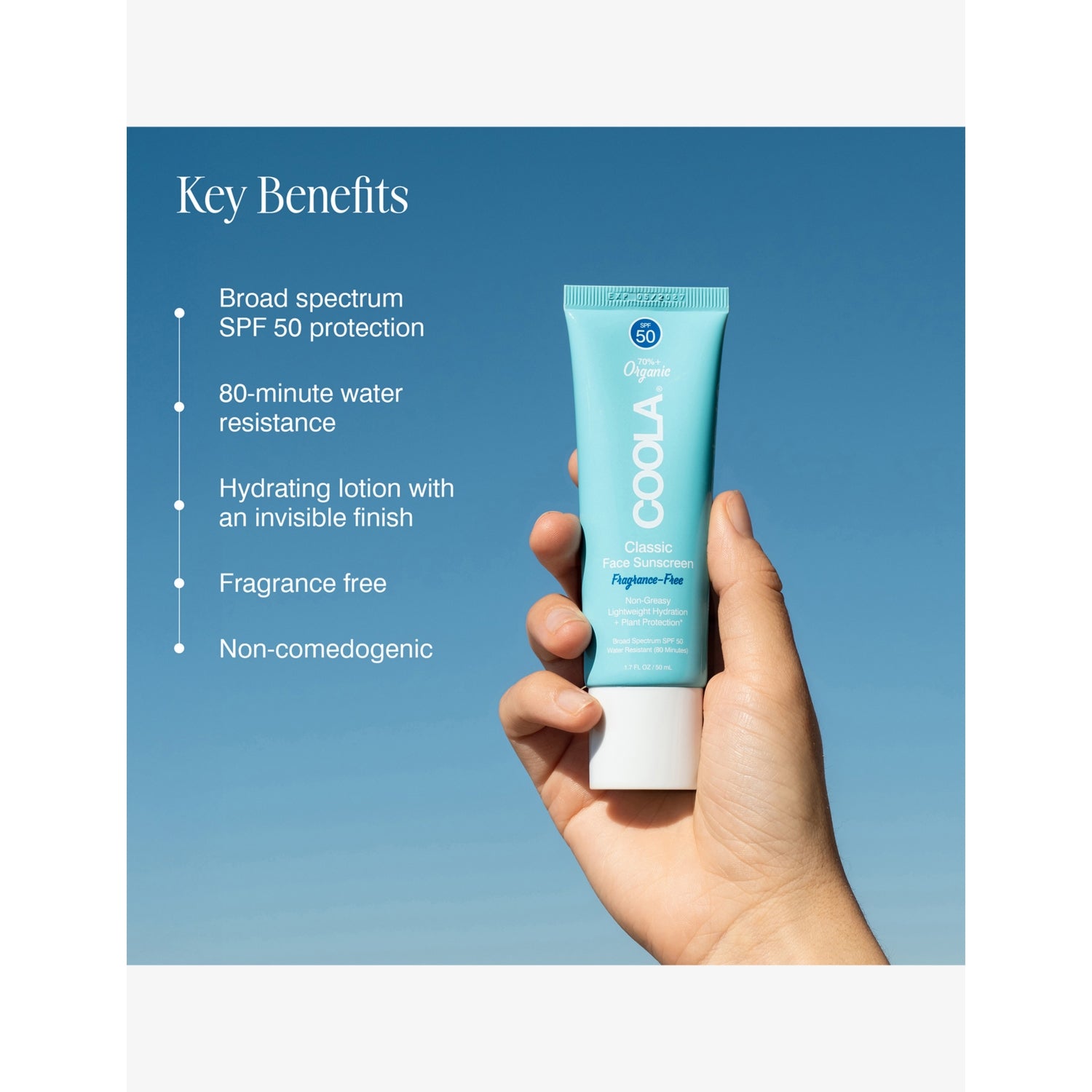 Coola Classic SPF50 sunscreen lotion 50ml (British brand)