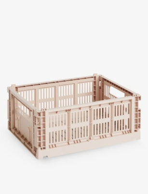 HAY stackable plastic crate medium colour-block, UK version