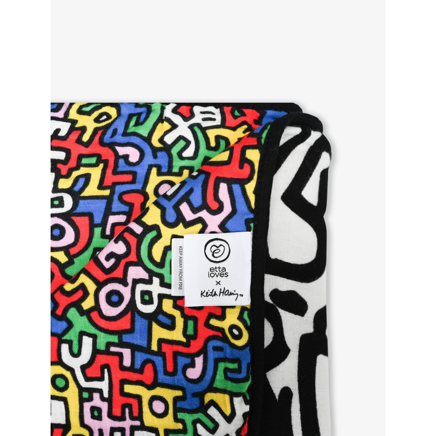 Etta Loves x Keith Haring muslin blanket 120cm, imported from the UK