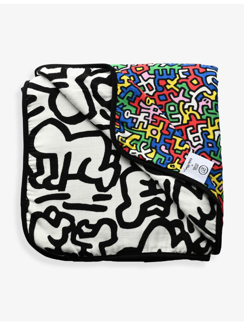 Etta Loves x Keith Haring muslin blanket 120cm, imported from the UK
