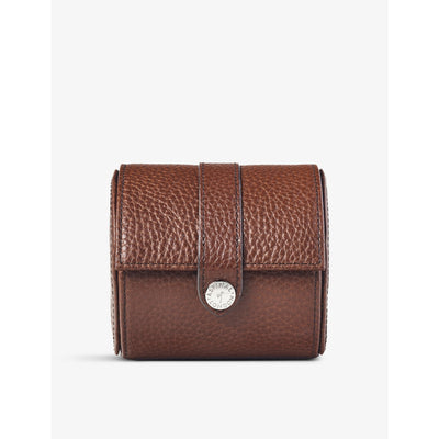 selfridges Aspinal of London Travel Logo-Print Leather Watch Box 8.9 x 10.1 x 14.5 cm- Buy online at McGrocer