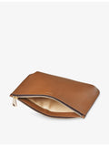 Aspinal of London Ella large grained-leather pouch - British product