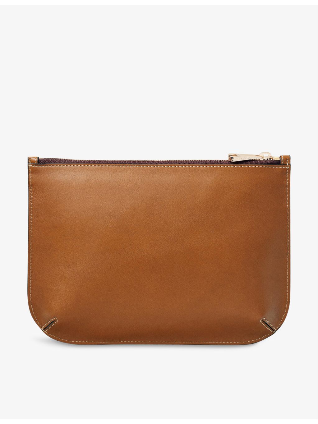 Aspinal of London Ella large grained-leather pouch - British product