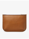 Aspinal of London Ella large grained-leather pouch - British product