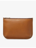 Aspinal of London Ella large grained-leather pouch - British product