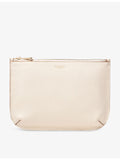 Aspinal of London Ella logo-print large leather pouch, imported from the UK