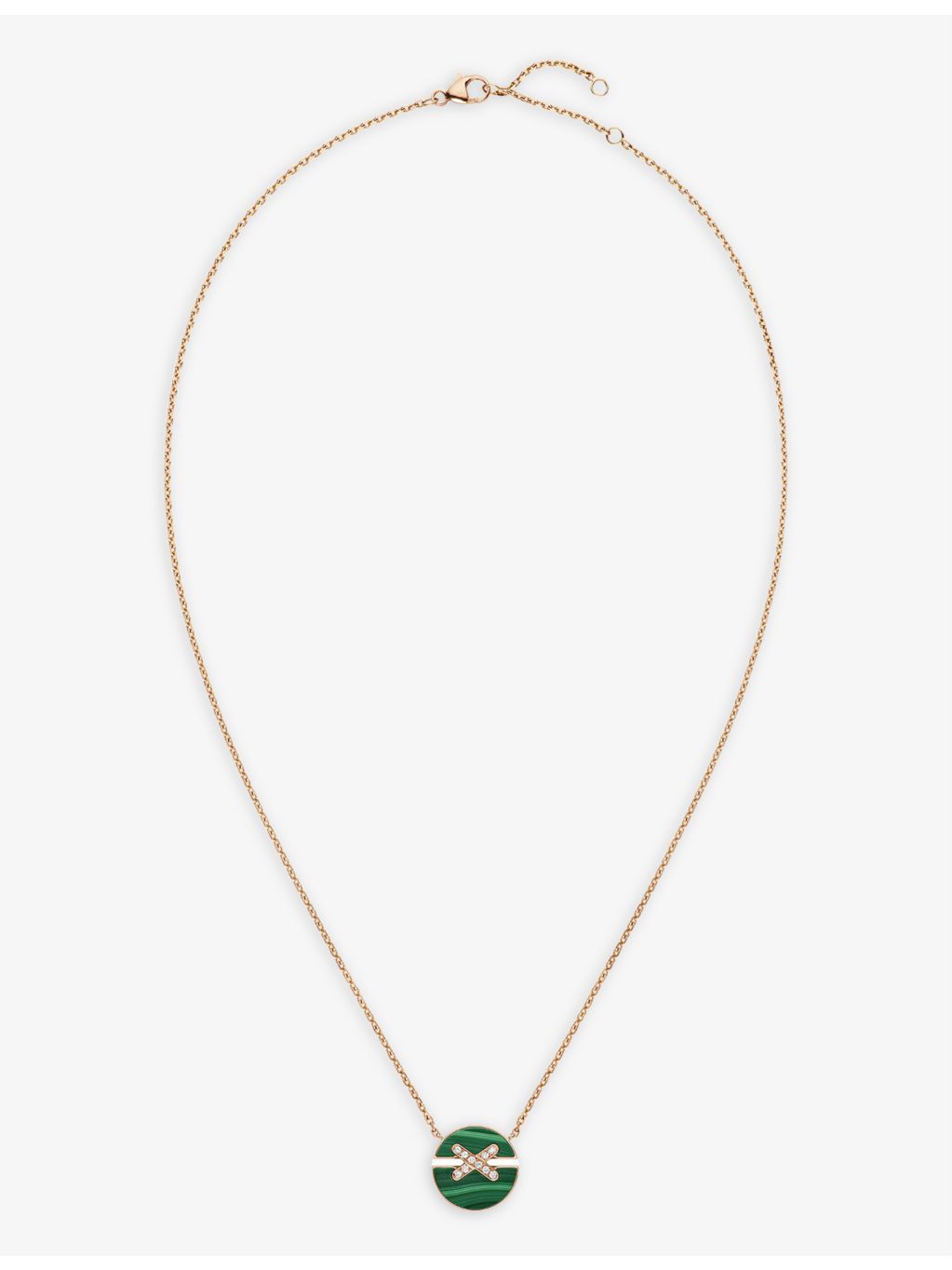 Chaumet Harmony small rose-gold pendant with diamonds and malachite, UK version