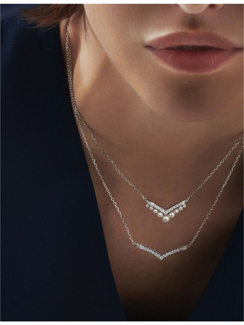 Chaumet Joséphine Aigrette 18ct white gold diamond necklace, imported from the UK