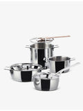 Alessi 7-piece stainless steel cookware set, imported from the UK