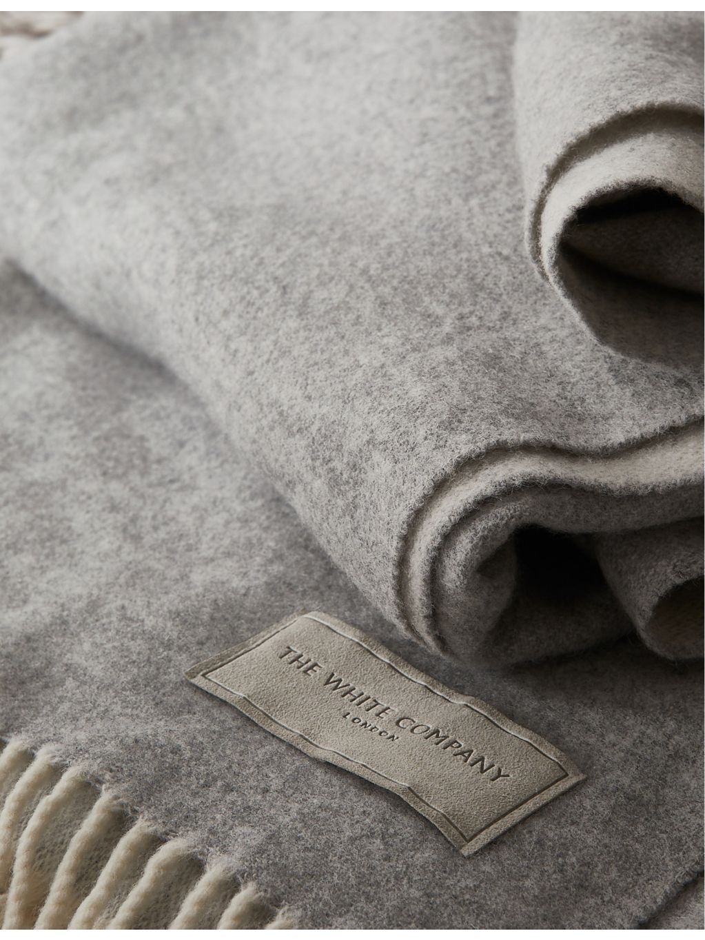 The White Company wool and cashmere-blend throw 140x200cm - British product