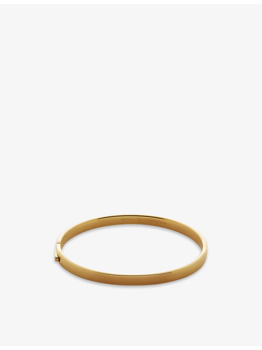 Monica Vinader essential gold-plated vermeil bangle bracelet, imported from the UK