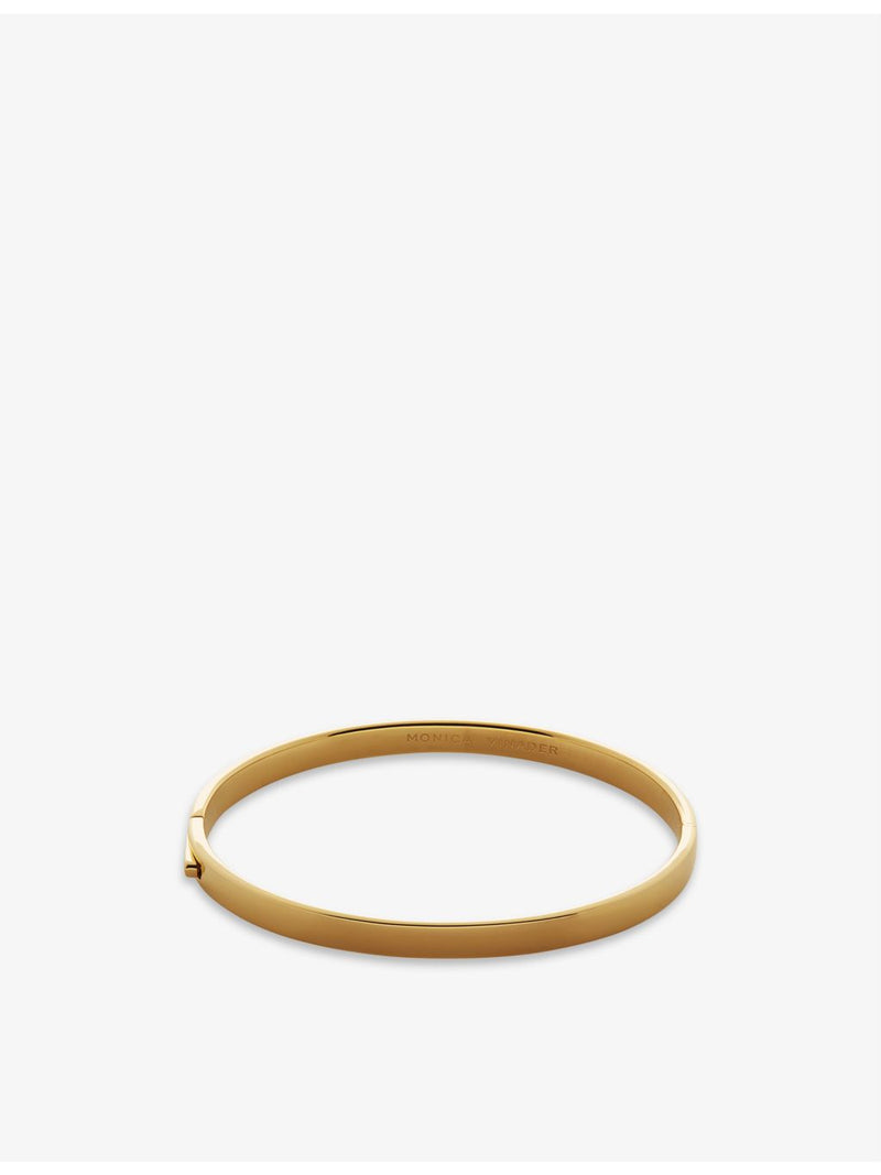 Monica Vinader essential gold-plated vermeil bangle bracelet, imported from the UK