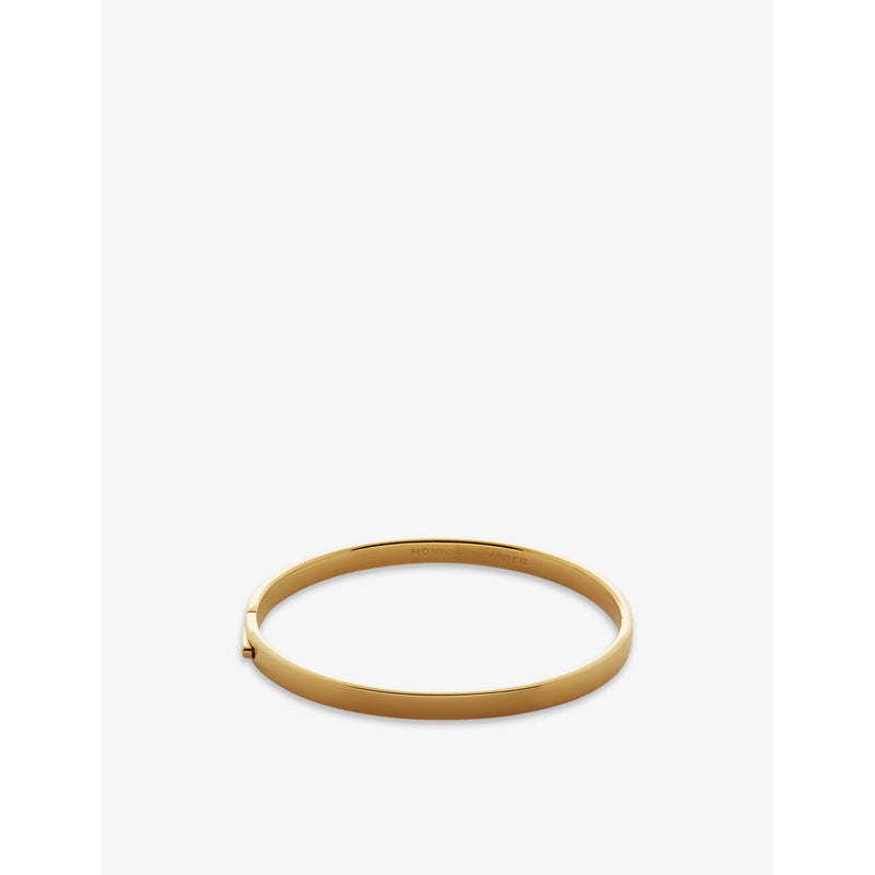 Monica Vinader essential gold-plated vermeil bangle bracelet, imported from the UK