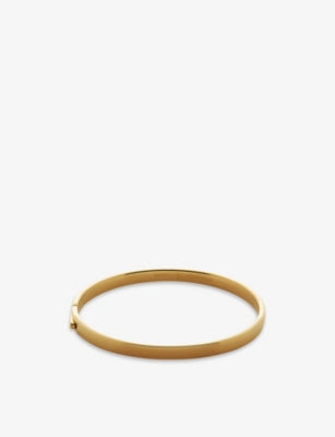 Monica Vinader Essential 18ct Yellow Gold-Plated Vermeil Sterling-Silver Bangle Bracelet
