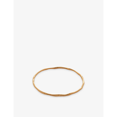 selfridges Monica Vinader Siren Muse 18ct Yellow-Gold Plated Vermeil Bangle- Buy online at McGrocer