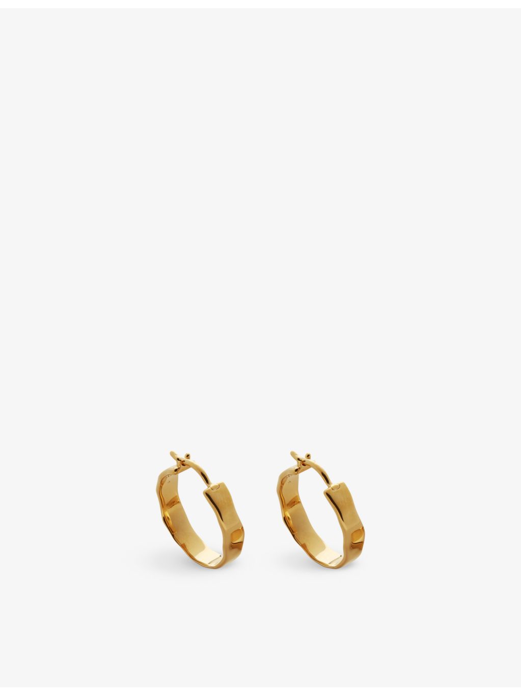 Monica Viander 18ct gold vermeil sterling silver small hoop earrings (British brand)