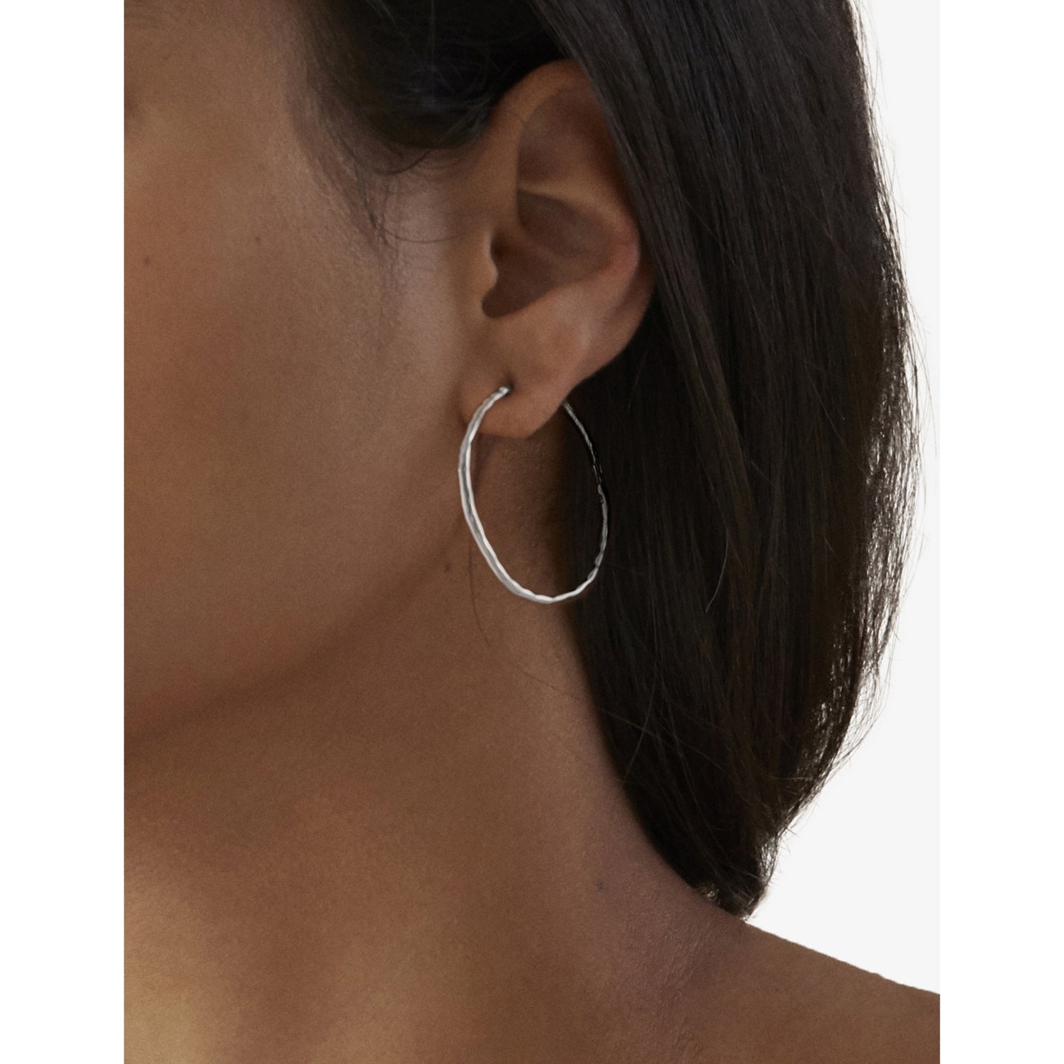Monica Vinader Siren Muse sterling silver hoop earrings (British brand)