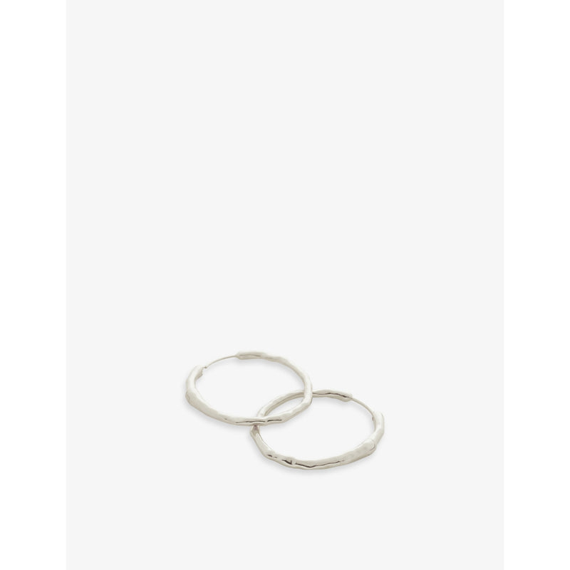 Monica Vinader Siren Muse sterling silver hoop earrings (British brand)