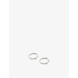 Monica Vinader small recycled silver diamond hoop earrings (British brand)