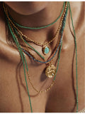 Monica Vinader St Christopher turquoise pendant, imported from the UK