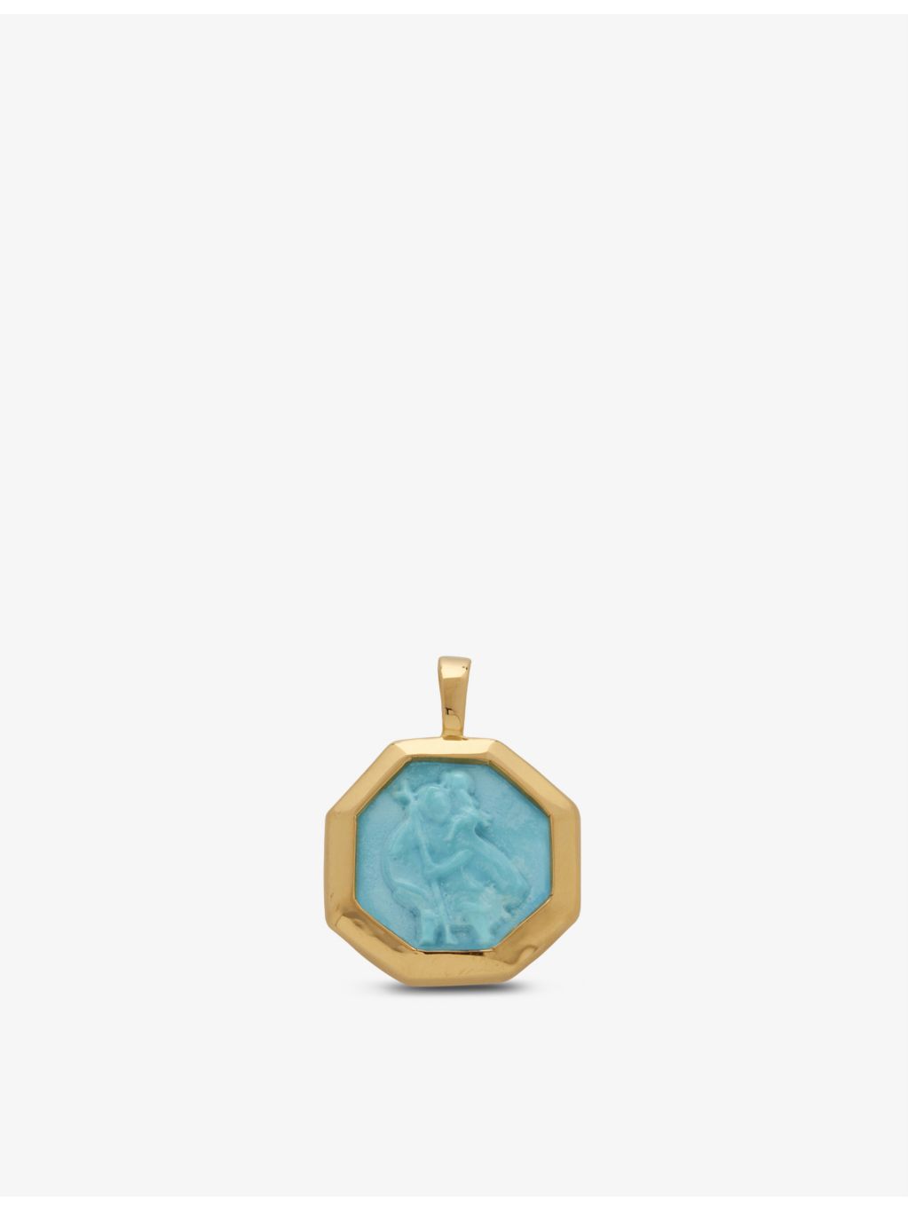 Monica Vinader St Christopher turquoise pendant, imported from the UK