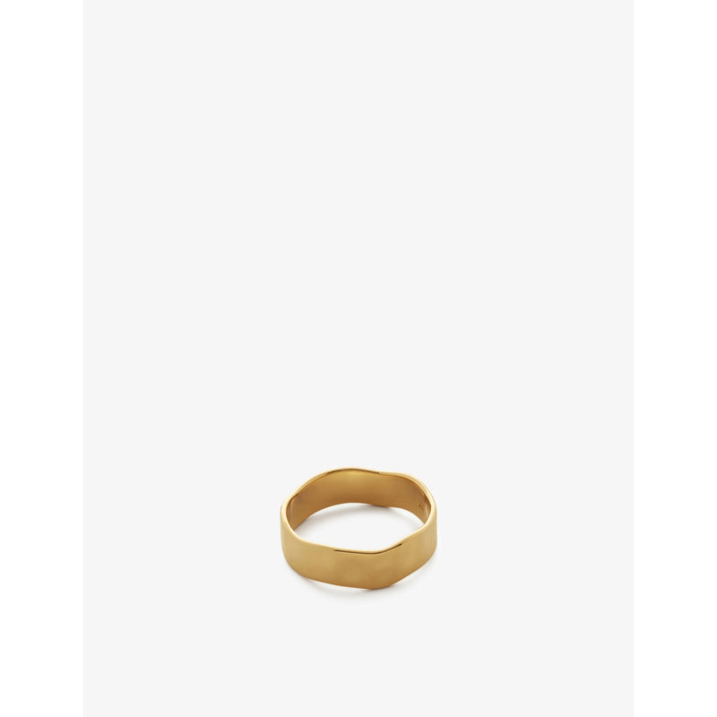 Monica Vinader 18ct yellow gold vermeil ring, imported from the UK