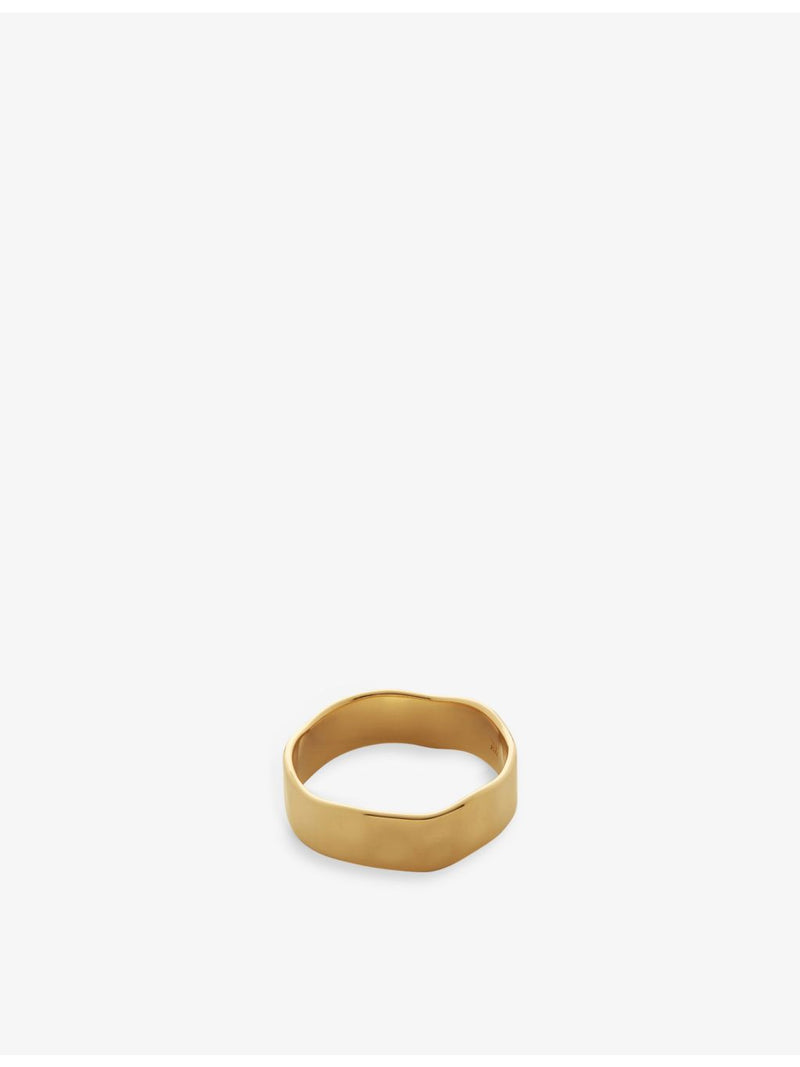 Monica Vinader 18ct yellow gold vermeil ring, imported from the UK