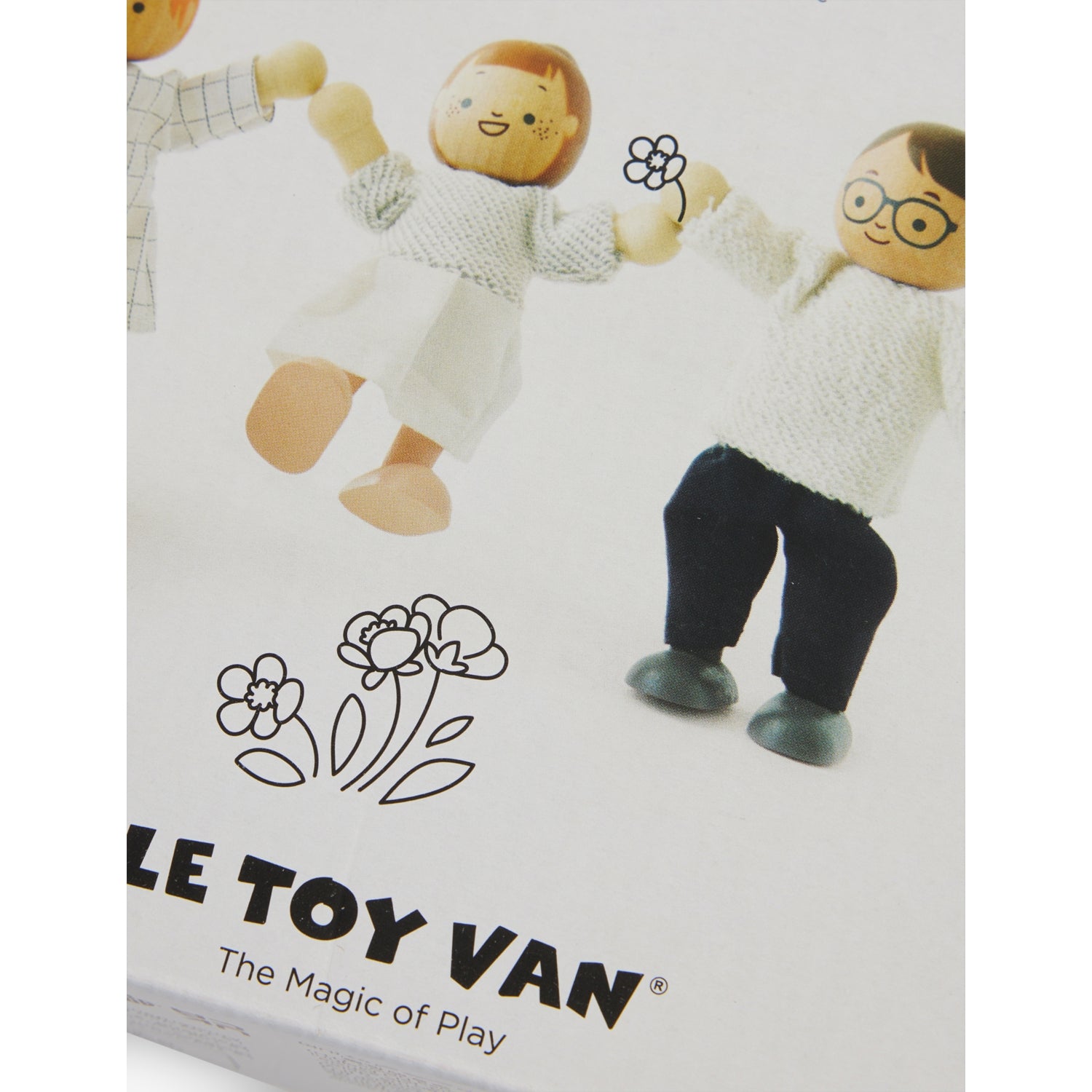 Le Toy Van My Doll Family wooden doll set 12.5cm (British brand)
